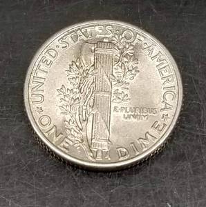 1937 MERCURY DIME AU