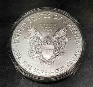 2021 type 1 AMERICAN SILVER EAGLE 1 TROY OZ .999 FINE SILVER IN AIRTITE