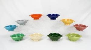 lot 5 image: Lot of 10 Vintage Cream Soup Bowls