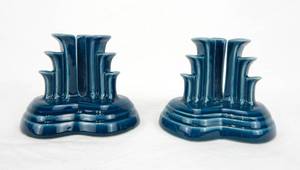 lot 7 image: Juniper Pyramid Candleholders