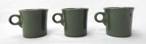 lot 42 image: Lot of 3 Sage Ring Handled Mugs