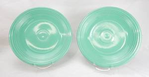 lot 105 image: Two Sea Mist Green Chop Plates