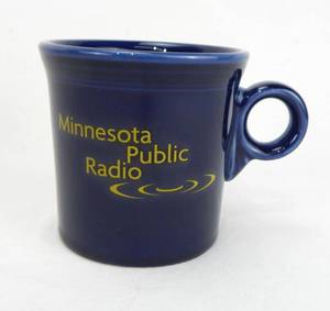 lot 110 image: Cobalt Minnesota Public Radio Ring Handled Mug