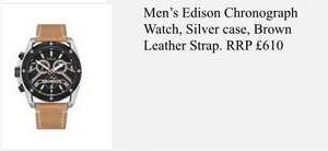 New Edison Chrono Watch ($798 msrp)