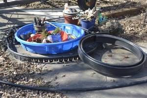 Misc. Garden items including tools, waterers, containers, etc.