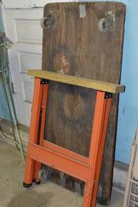 Collapsible saw horse homemade creeper