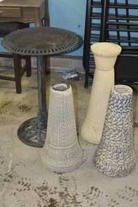 lot of bird baths