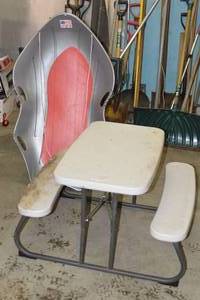 Lifetime Kids picnic table and sled