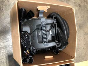Lot of 2 Assorted 5 Gal. 5.0-Peak HP Portable Wall-Mountable WetDry Shop Vacuum with Filter, Hose and Accessories by RIDGID  Cusotmer Returns See Pictures