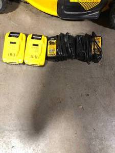 Dewalt Lawn Mower 2 Batteries 2 Chargers Included Customer Returns  See Pictures