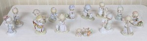 Collection of 15 Vintage Collectable Figurines Precious Moments and Jonathan & David