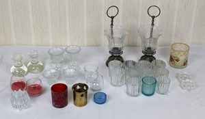 Assortment of 30 Glass Candle Holders