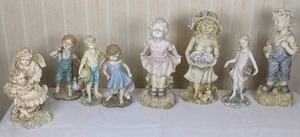 Assortment of Garden Statue Children Figurine Decorations