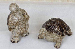 Set of Two Ceramic Turtles