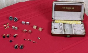Collection of Mens Cuff Links with Case
