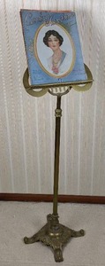 Vintage Brass Sheet Music Stand with Music Sheets