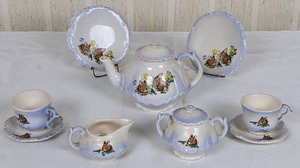 Vintage 7-Piece Bunny China Tea Set