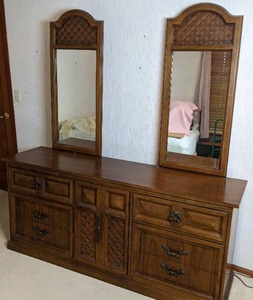 Vintage Double Mirror Dixie Dresser