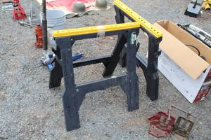 lot 508 image: Lot of (2) Plastic Sawhorses