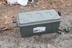 lot 571 image: Plano Sportsmans Plastic Trunk with Lid