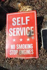 lot 455 image: Metal Sign - SELF SERVICE
