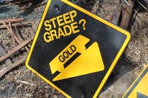 lot 457 image: Metal Sign - Steep Grade