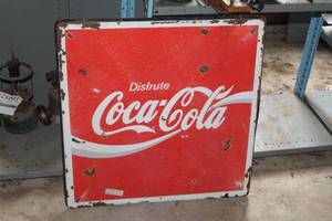 lot 387 image: Coca-Cola Metal Sign