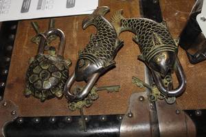 lot 1641 image: Lot of (3) Vintage Padlocks