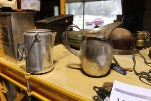 lot 1713 image: Vintage Coffee Pot, Stainless Steel Pitcher
