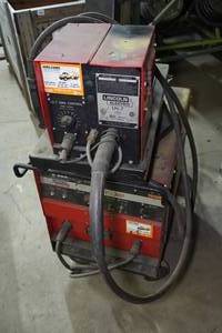 lot 16 image: Lincoln Electric CV-300 Welding Power Supply with LN-7 Wire Feeder