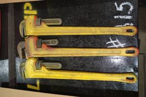 lot 131 image: 3 Ridgid 24 Pipe Wrenches