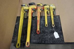 lot 94 image: 5 Ridgid Pipe Wrenches - 14-24