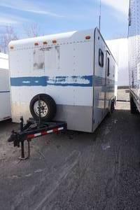 lot 6 image: 1995 Jensen Triple Axle Enclosed Worksite Trailer - 24 Foot