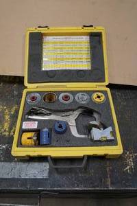 lot 74 image: NFP Pilot Clamp Locking Hole Saw Guide Kit