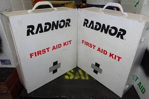 lot 63 image: 2 Radnor Wall Hanging First Aid Boxes