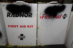 lot 71 image: 2 Wall Hanging First Aid Boxes