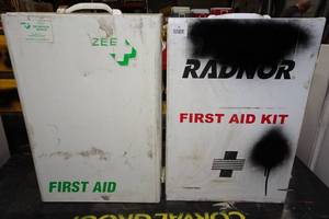 lot 79 image: 2 Wall Hanging First Aid Boxes