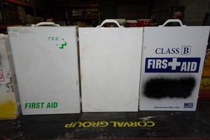 lot 67 image: 3 Wall Hanging First Aid Boxes