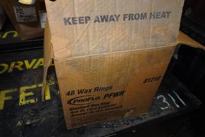 lot 187 image: 47 Wax Toilet Rings - 44 ProFlo PFWR