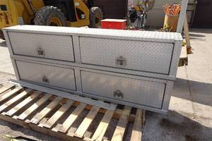 lot 155 image: Set of 2 Diamond Plate Truck Boxes