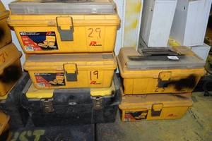 lot 49 image: 5 Plastic Tool Boxes