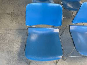 4 Blue Stackable Matrix Chairs