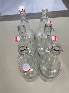 6 - 1Liter  Swing-top Bottles