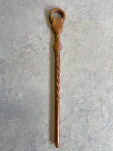 Rare Hand-Carved African Wooden Walking Cane
