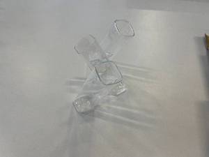 4 Beautiful Accent De cor Tri Bud Vases NEW in Boxes