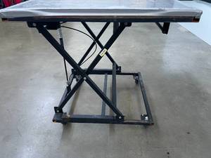 Easy-Lift work tablecart, adjustable height, stainless steel top