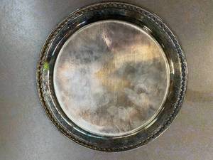 Vintage Silver platter, 10 Diameter