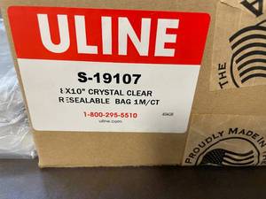 Lot of 2 Sizes of Clear Resealable Bags New in Boxes
