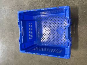 4 Blue Ventilated Stack and Nest Containers - 24 x 20 x 11