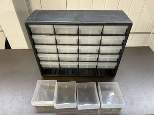 24 Drawer Plastic Parts Storage Hardware and Craft Cabinet